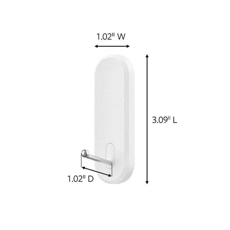 slide 16 of 17, Command Medium Sized Wire Decorative Hooks White: Adhesive Wall Hooks, 3 lb Capacity, 7 Pack, 3 lb, 7 ct