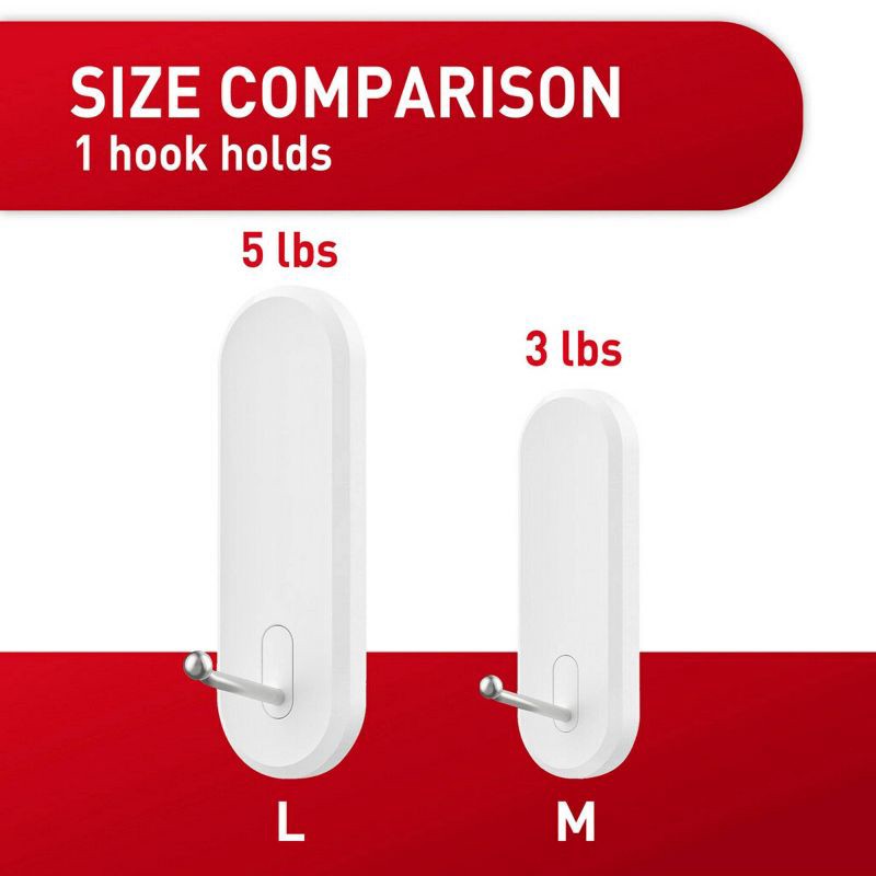 slide 7 of 15, Command Medium Sized Wire Decorative Hooks White: Adhesive Wall Hooks, 3 lb Capacity, 7 Pack, 3 lb, 7 ct