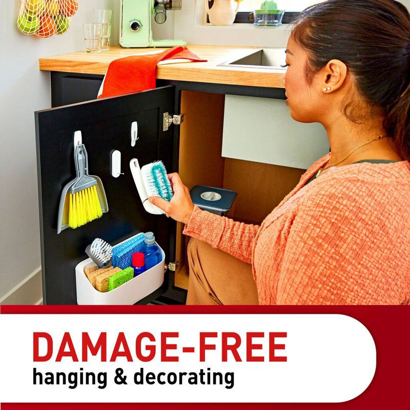 slide 10 of 17, Command Medium Sized Wire Decorative Hooks White: Adhesive Wall Hooks, 3 lb Capacity, 7 Pack, 3 lb, 7 ct