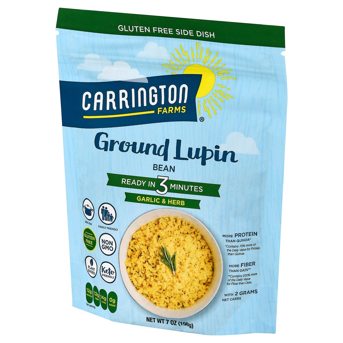 slide 3 of 14, Carrington Farms Lupin Beans Garlic Herb, 7 oz