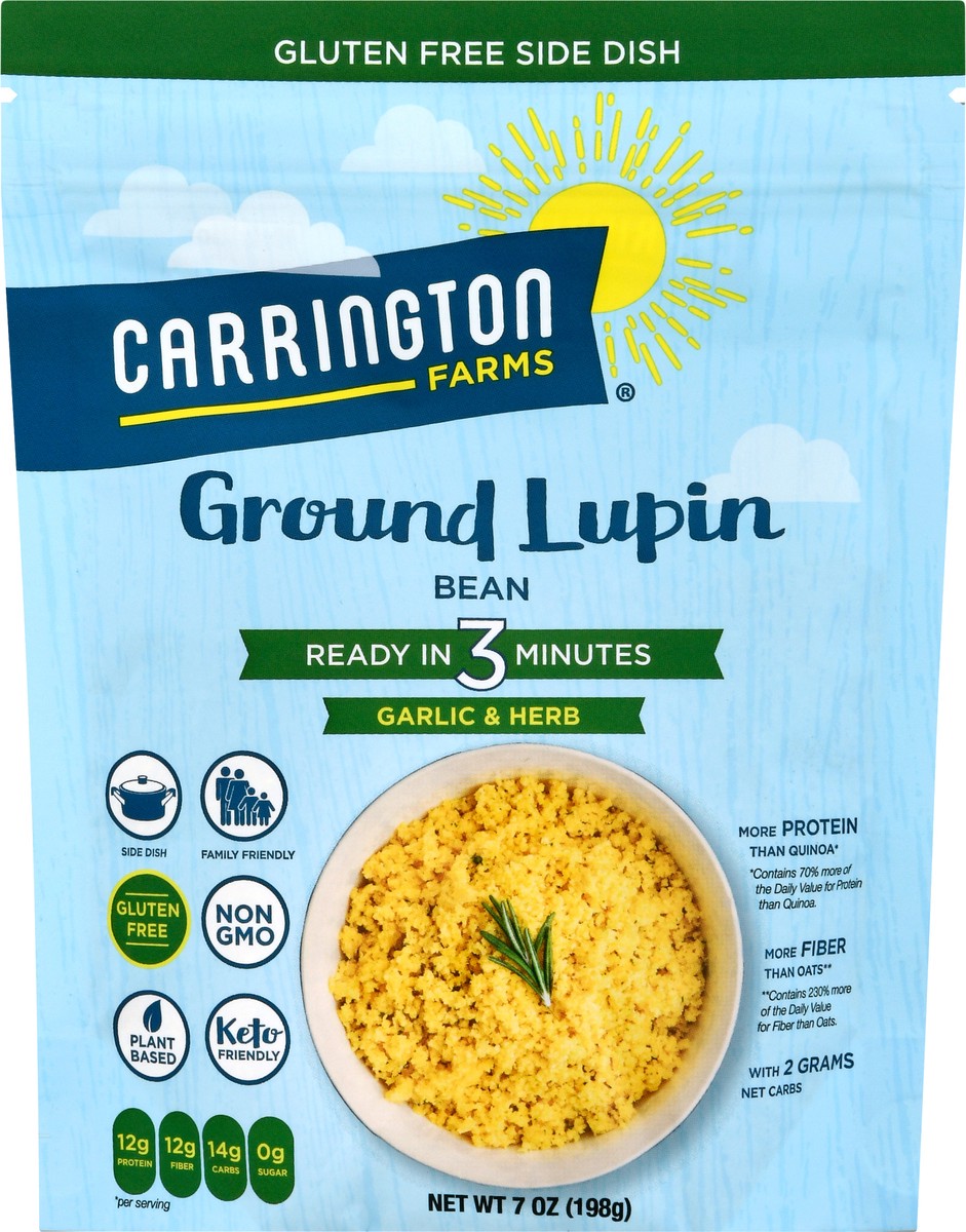 slide 4 of 14, Carrington Farms Lupin Beans Garlic Herb, 7 oz