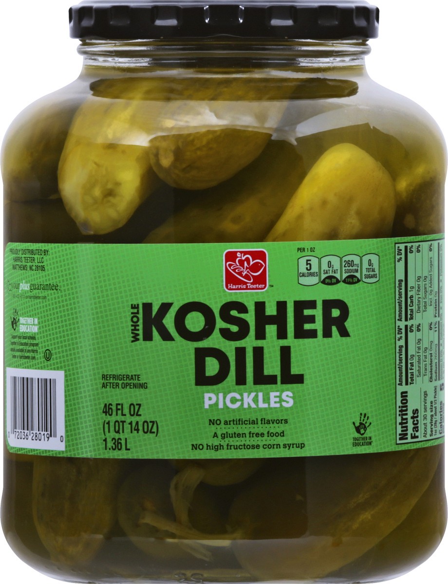 slide 9 of 10, Harris Teeter Pickles - Dill, 46 oz