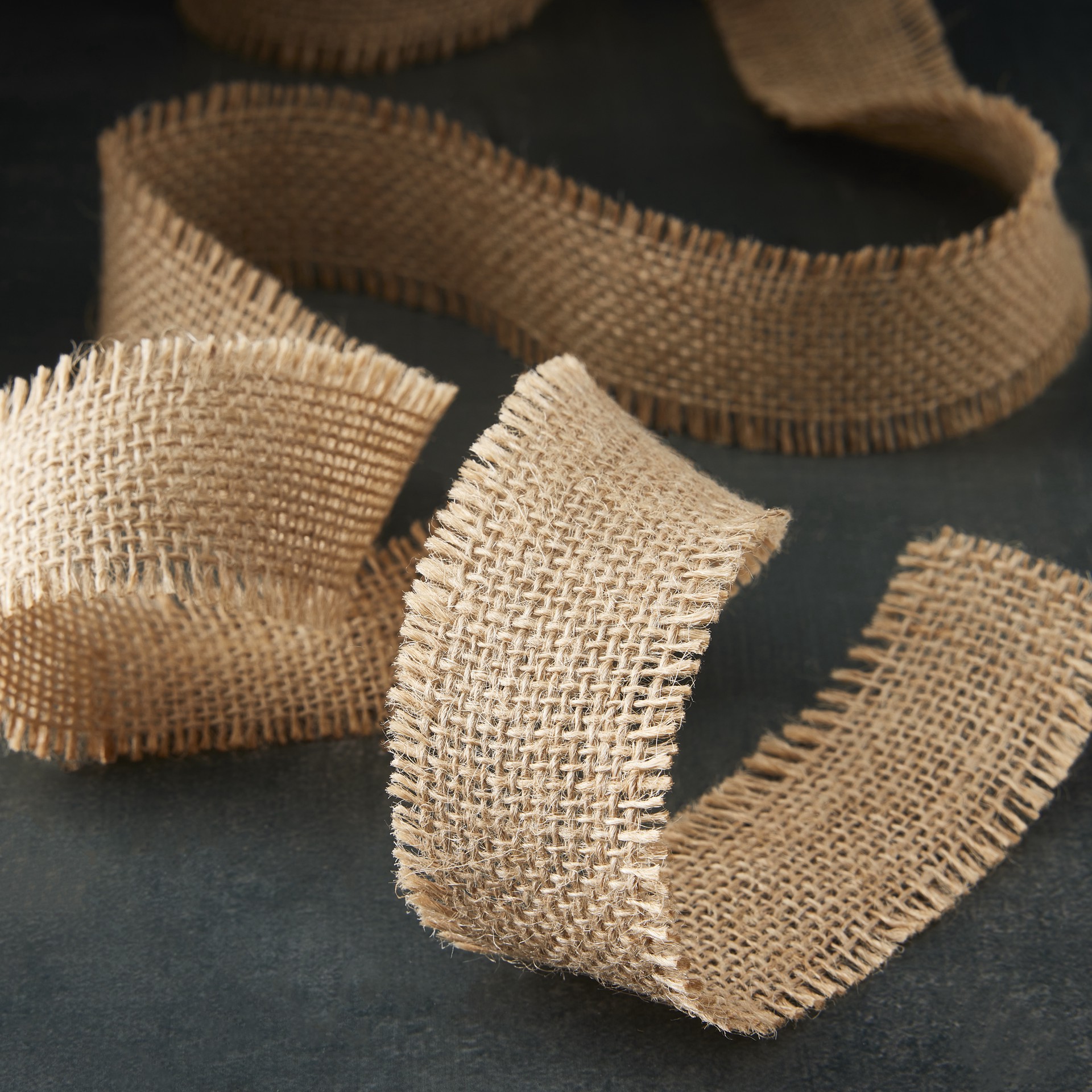 slide 3 of 4, 1.5'' X 3yd. Fringe Burlap Ribbon By Celebrate It, 1.5 in x 3 yd