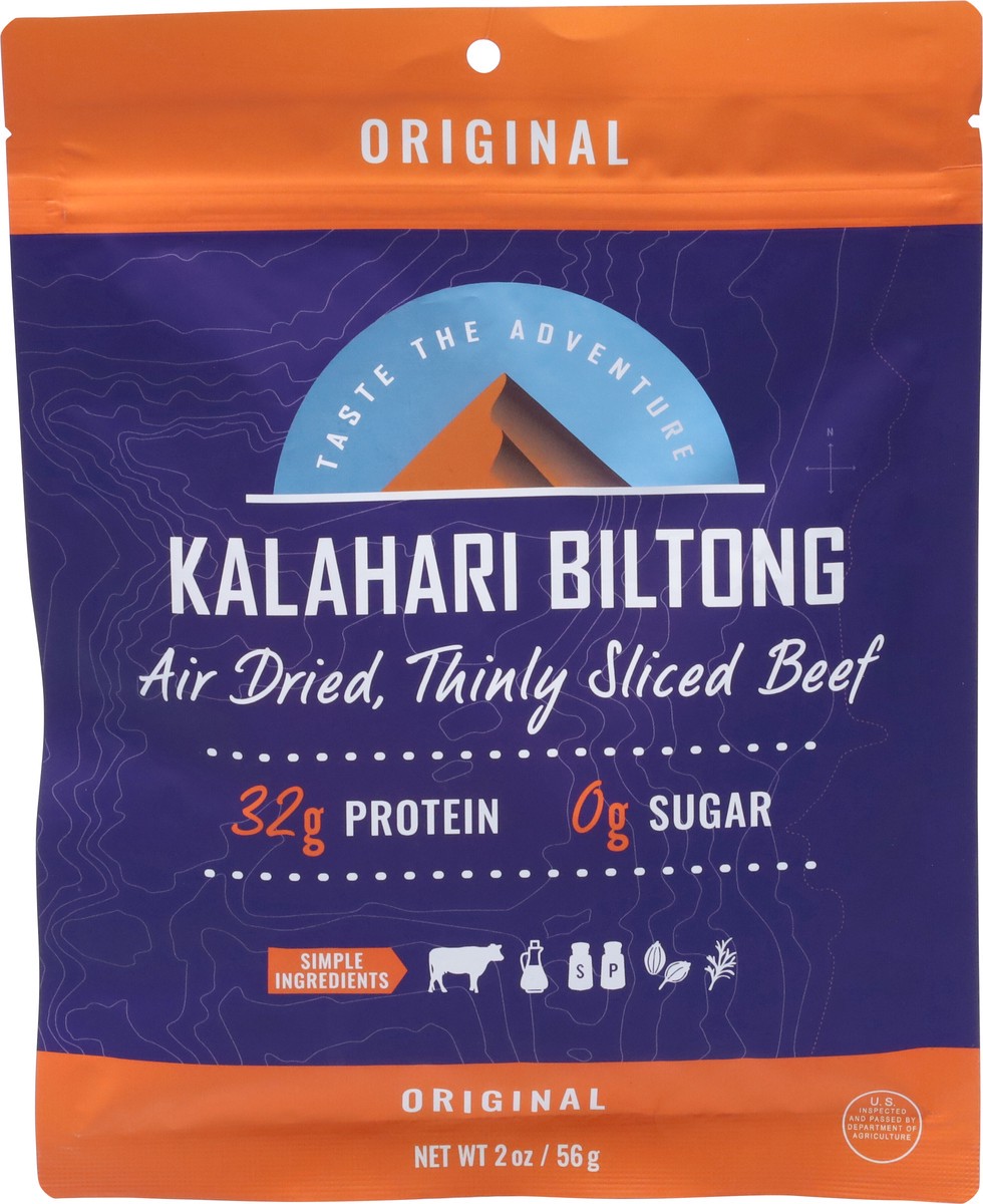 slide 6 of 9, Kalahari Biltong Original Air Dried Thinly Sliced Beef, 2 oz