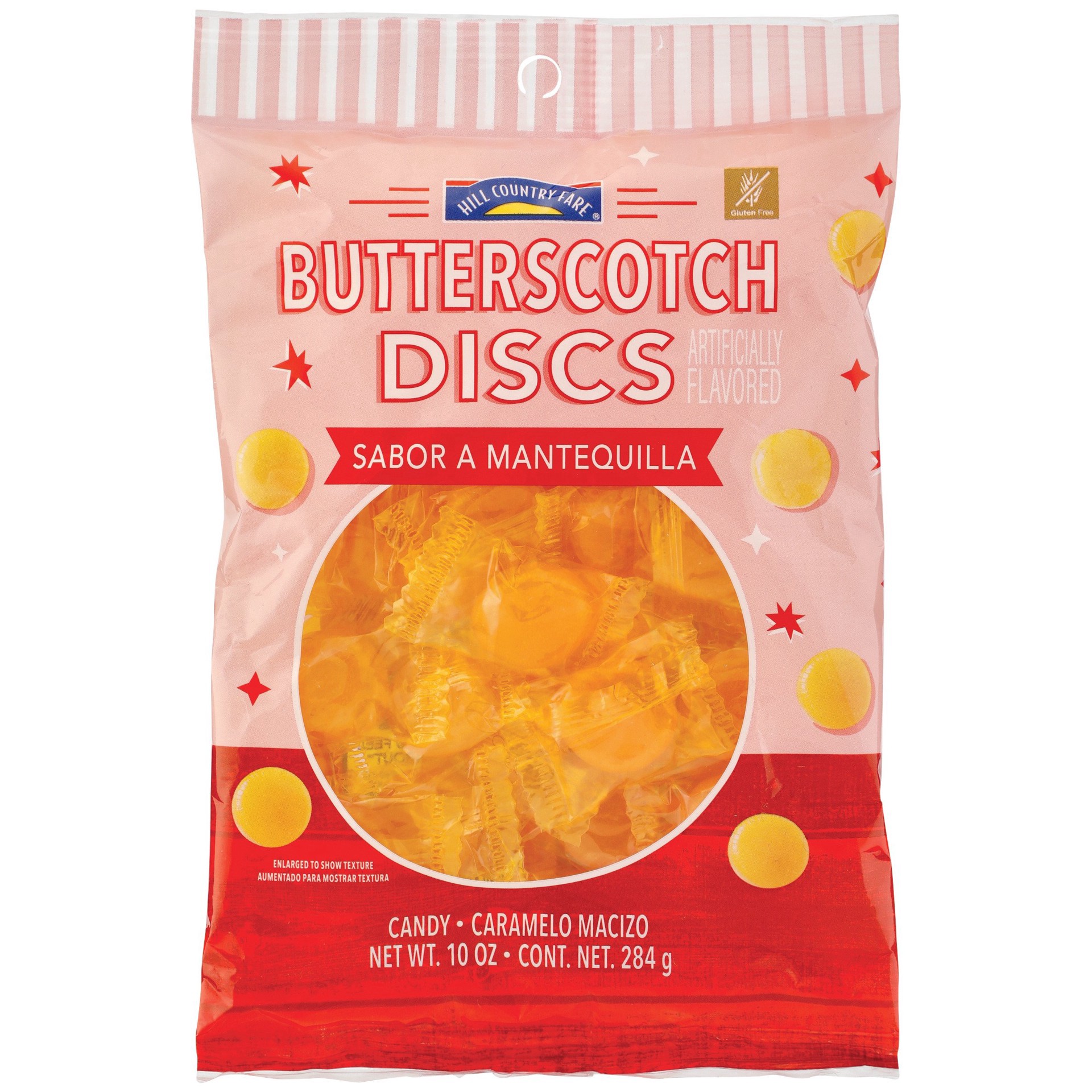 slide 1 of 1, Hill Country Fare Butterscotch Discs, 10 oz