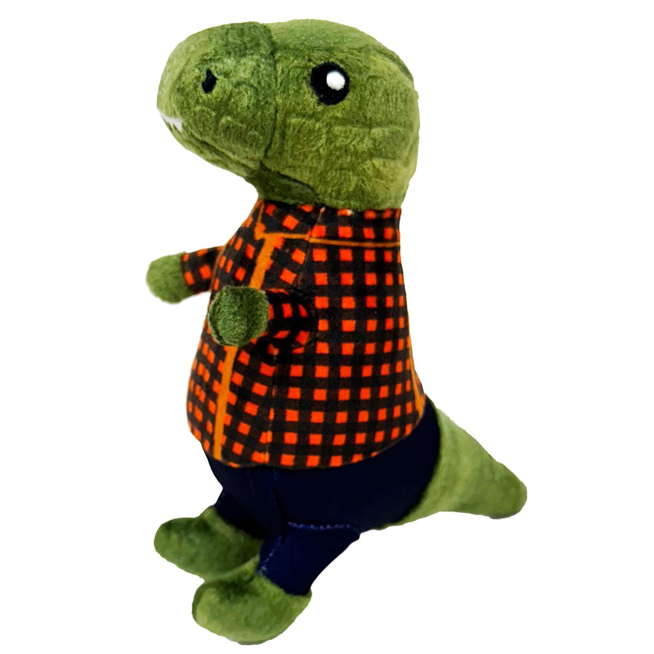 slide 1 of 1, Woof & Whiskers Lumberjack Dino dog toy, 1 ct