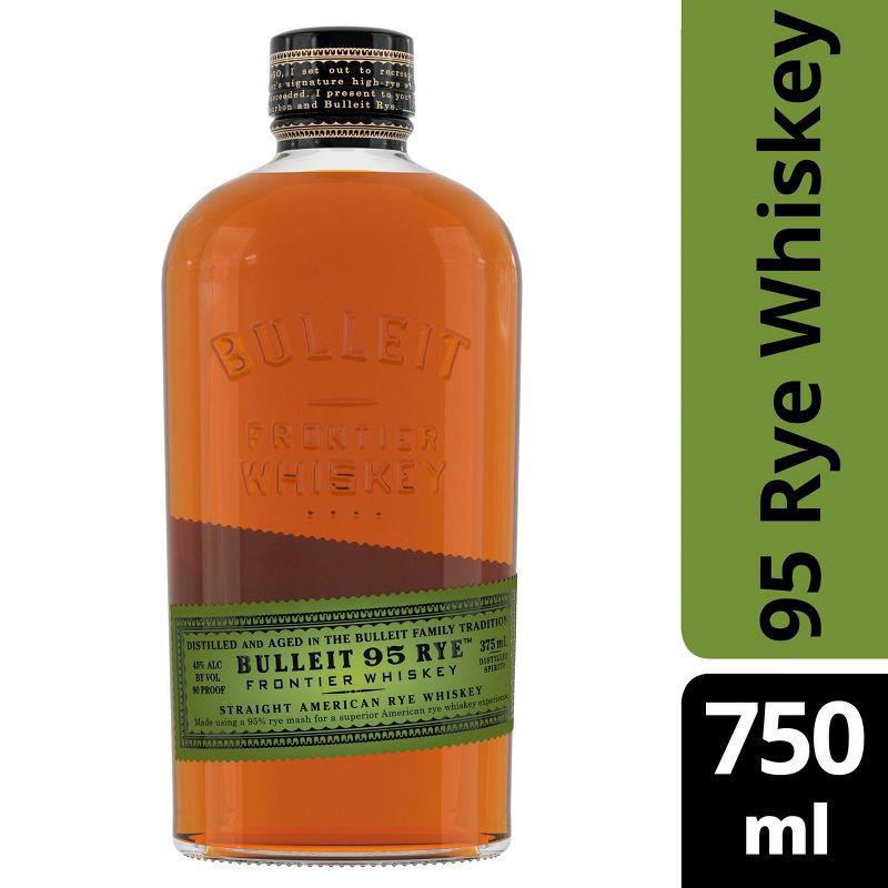 slide 1 of 7, Bulleit 95 Rye Whiskey, 375 mL, 375 ml