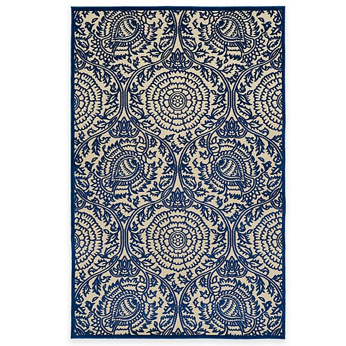 slide 1 of 1, Kaleen A Breath of Fresh Air Henna Indoor/Outdoor Area Rug - Navy, 3 ft 10 in x 5 ft 8 in