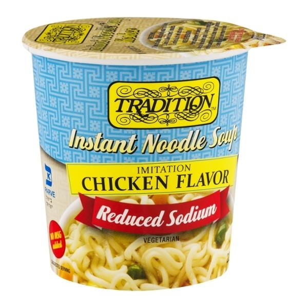 slide 1 of 1, Tradition Chicken Reduced Sodium Instant Noodle Soup, 2.29 oz