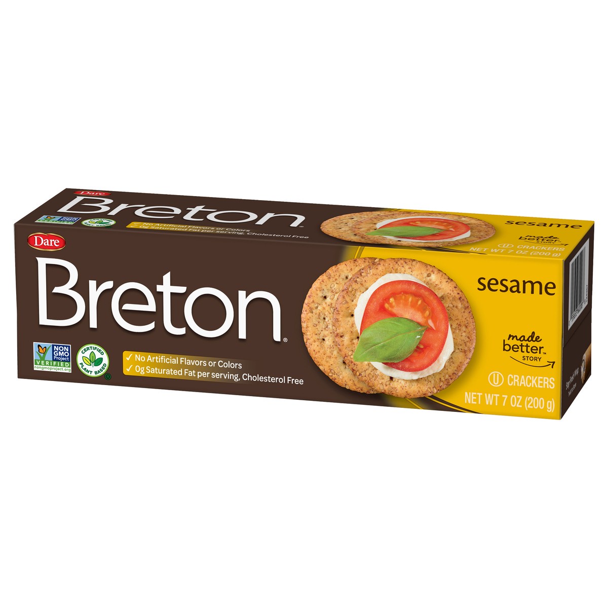 slide 9 of 9, Breton Dare Breton Sesame Crackers 7 oz, 7 oz
