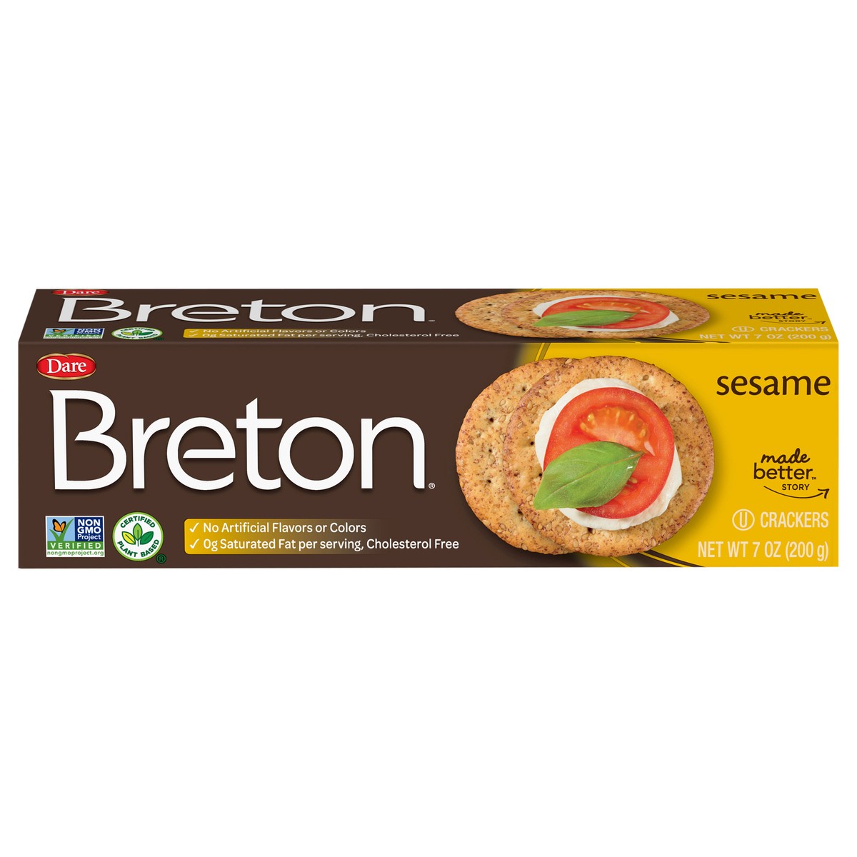 slide 1 of 9, Breton Dare Breton Sesame Crackers 7 oz, 7 oz