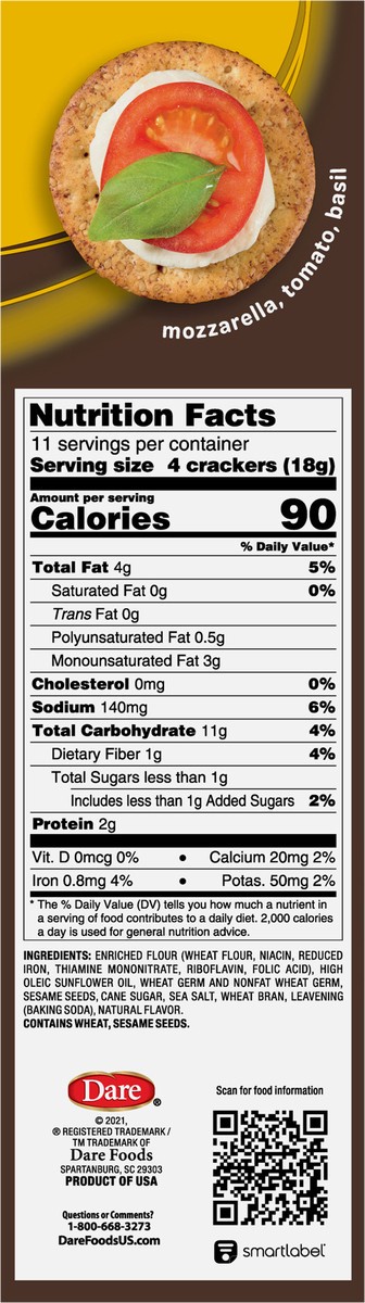 slide 8 of 9, Breton Dare Breton Sesame Crackers 7 oz, 7 oz