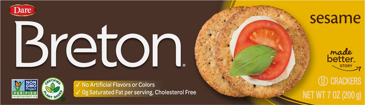 slide 5 of 9, Breton Dare Breton Sesame Crackers 7 oz, 7 oz