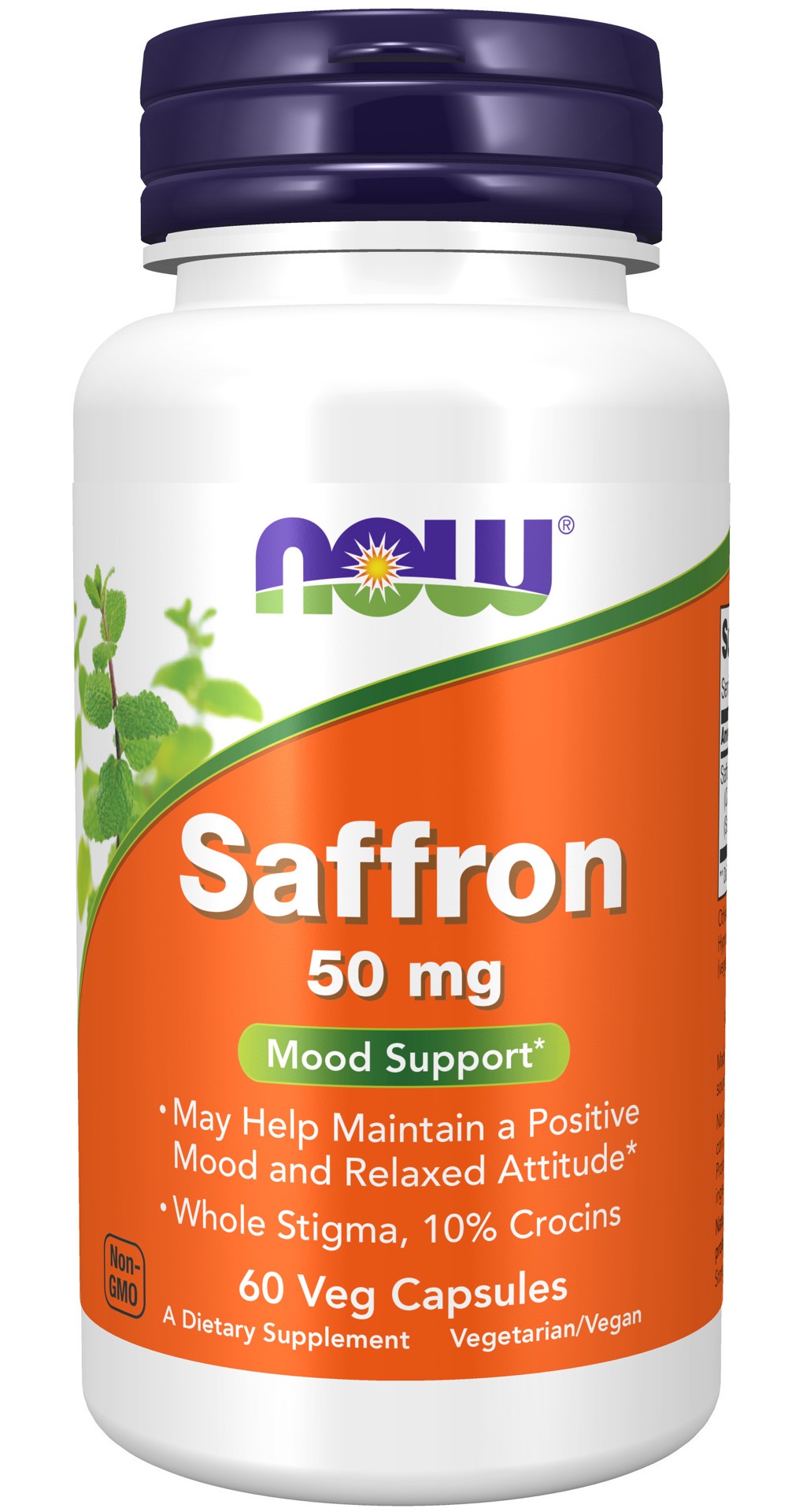 slide 1 of 4, NOW Saffron 50 mg - 60 Veg Capsules, 60 ct