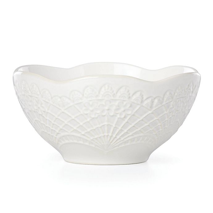 slide 1 of 1, Lenox Chelse Muse Scallop White Soup/Cereal Bowl, 1 ct