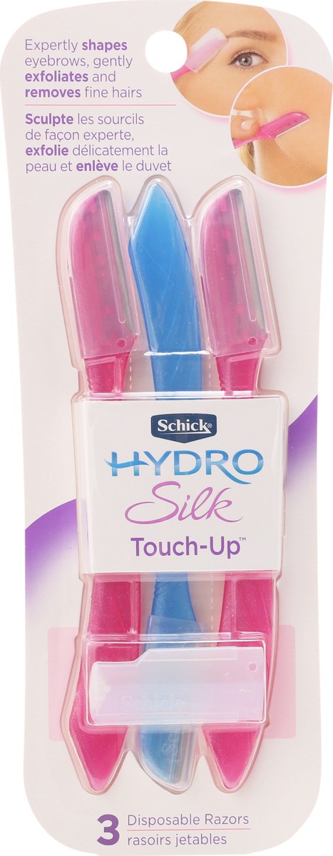 slide 6 of 9, Schick Hydro Silk Touch-Up Multipurpose Exfoliating Facial Razor and Eyebrow Shaper – 3ct, 3 ct
