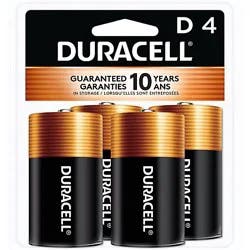 Duracell Coppertop D Alkaline Batteries - 4 Count
