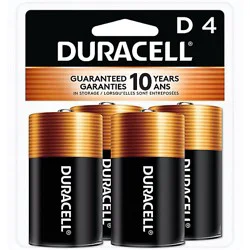 Duracell Coppertop D Alkaline Batteries - 4 Count