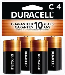 Duracell Coppertop C Alkaline Batteries - 4 Count