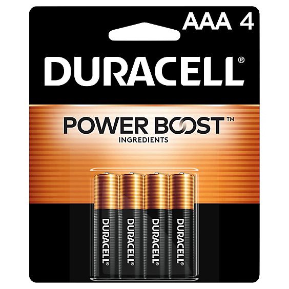 slide 1 of 9, Duracell Coppertop Aaa Alkaline Batteries - 4 Count, 4 ct
