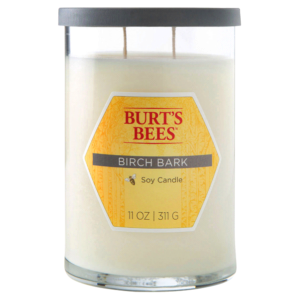 slide 1 of 1, Burt's BeesBirch Bark Candle, 11 oz