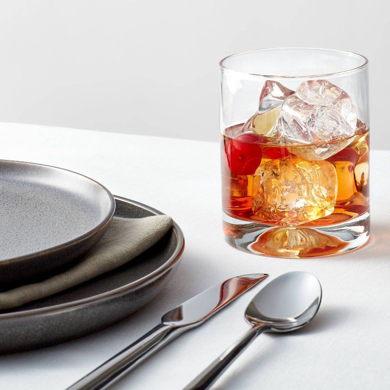 slide 2 of 3, 12.5 fl oz 4pk Glass Telford Short Tumblers - Threshold™: Dishwasher-Safe Blown Glass Cups for Cold Beverages, 12.5 fl oz, 4 ct