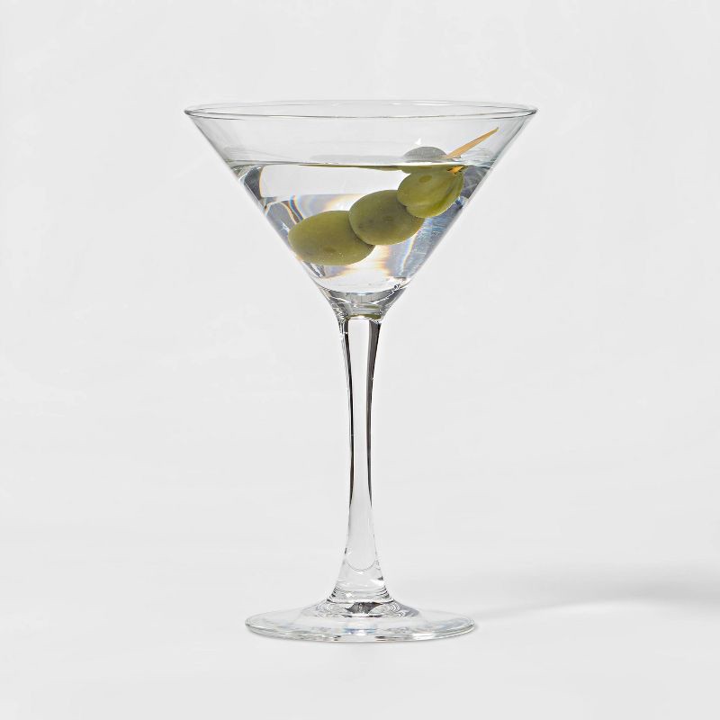 slide 3 of 3, 7.6oz 4pk Glass Modern Martini Glasses - Threshold™, 4 ct; 7.6 oz