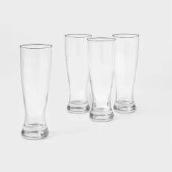23.4oz 4pk Glass Classic Pilsner Beer Glasses - Threshold