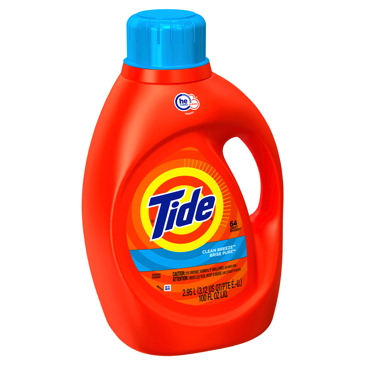 slide 2 of 4, Tide Clean Breeze High Efficiency Liquid Laundry Detergent, 100 oz