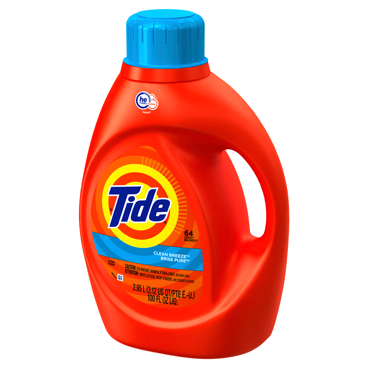 slide 3 of 4, Tide Clean Breeze High Efficiency Liquid Laundry Detergent, 100 oz