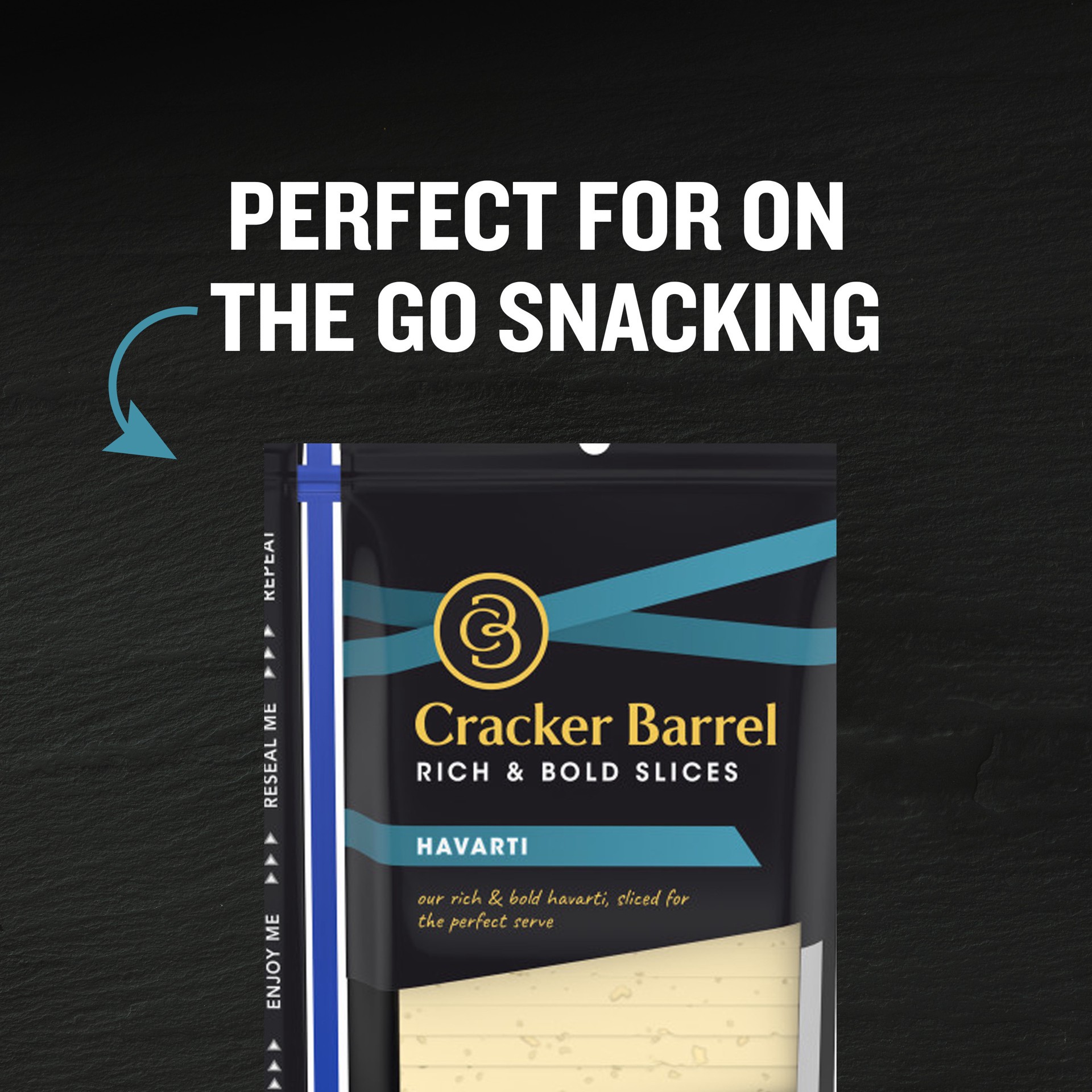 slide 6 of 10, Cracker Barrel Havarti Cheese Slices, 12 ct - 7.0 oz Zip Pak, 12 ct