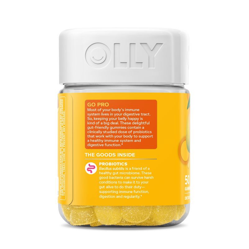 slide 6 of 13, OLLY Probiotic Chewable Gummies for Immune and Digestive Support - Tropical Mango - 50ct, 50 ct