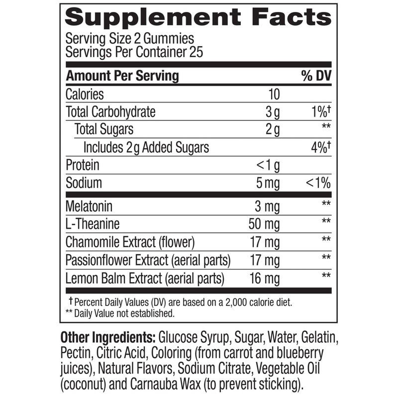 slide 7 of 10, OLLY 3mg Melatonin Sleep Gummies - Blackberry Zen - 50ct, 3mg, 50 ct