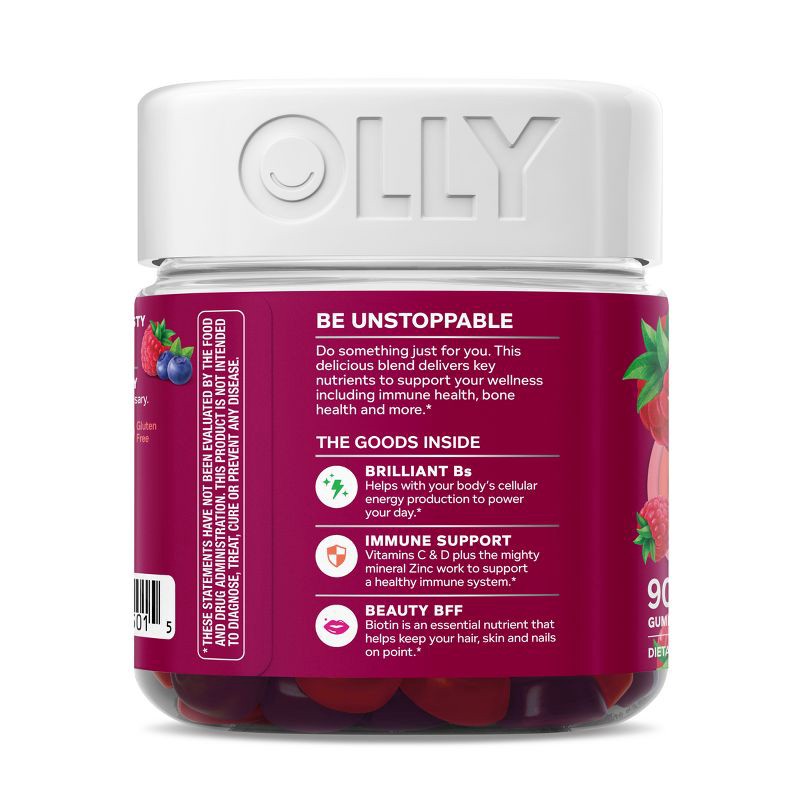 slide 9 of 9, OLLY Women's Multivitamin Gummies - Berry - 90ct, 90 ct