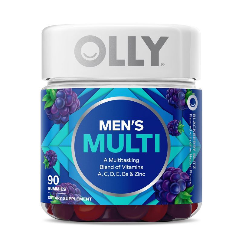 slide 1 of 9, OLLY Men's Multivitamin Gummy - Blackberry Blitz - 90ct, 90 ct