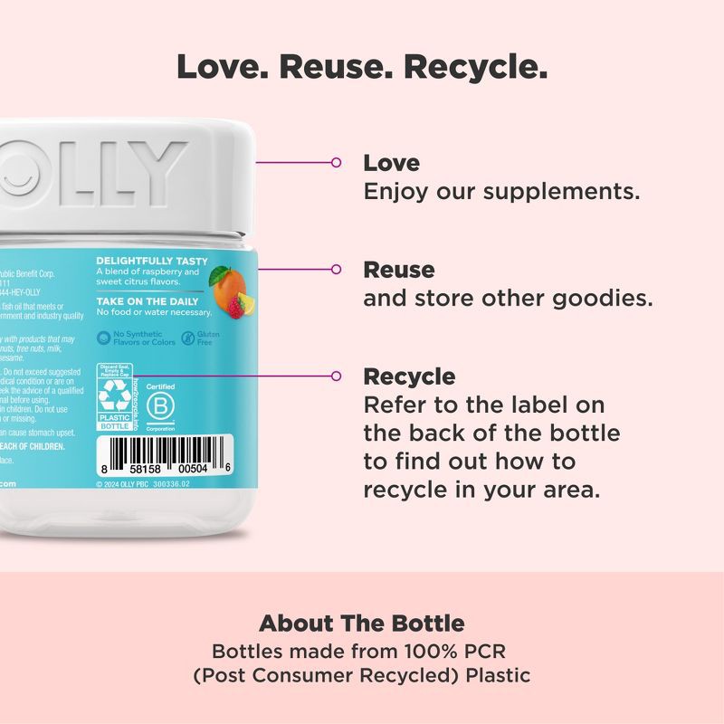 slide 5 of 10, OLLY Essential Prenatal Multivitamin Gummies - Sweet Citrus - 60ct, 60 ct