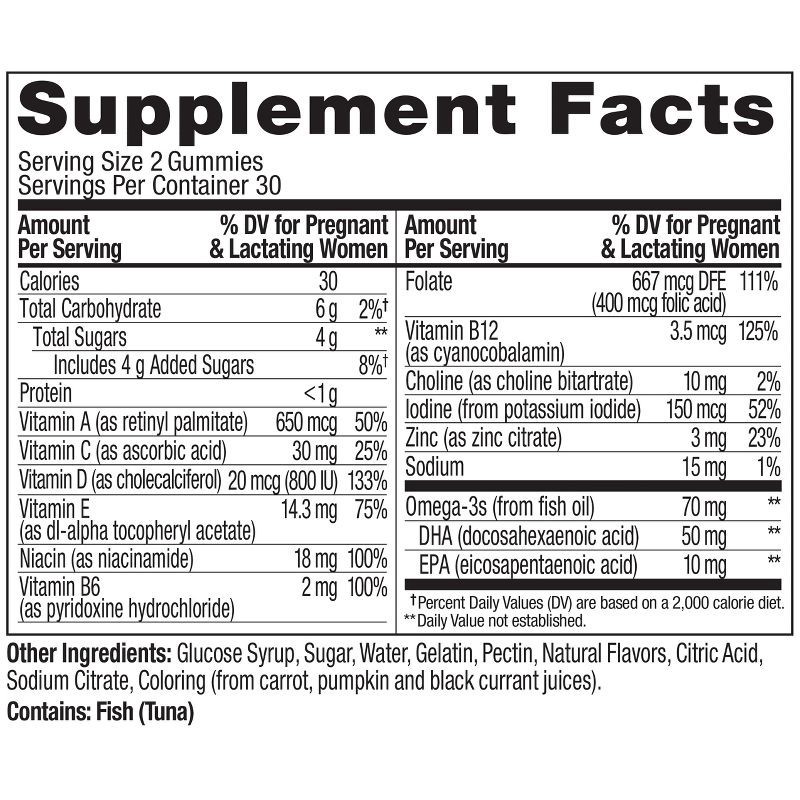 slide 7 of 10, OLLY Essential Prenatal Multivitamin Gummies - Sweet Citrus - 60ct, 60 ct