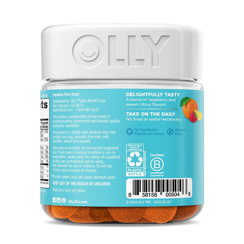 slide 8 of 9, OLLY Essential Prenatal Multivitamin Gummies - Sweet Citrus - 60ct, 60 ct