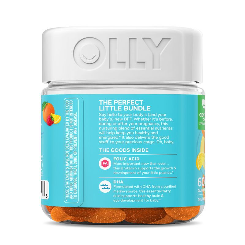 slide 9 of 9, OLLY Essential Prenatal Multivitamin Gummies - Sweet Citrus - 60ct, 60 ct