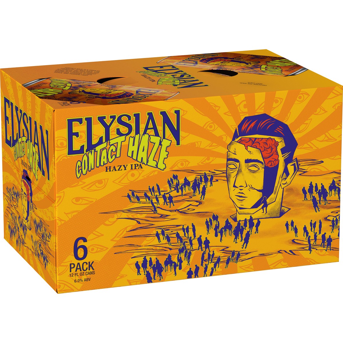slide 1 of 21, ELYSIAN Contact Haze Hazy IPA, 6 Pack 12 fl. oz. Cans, 6% ABV, 12 fl oz