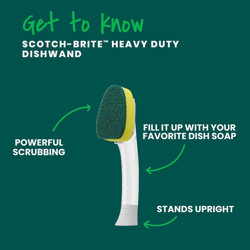 slide 3 of 11, Scotch-Brite Heavy Duty Dishwand, 1 ct