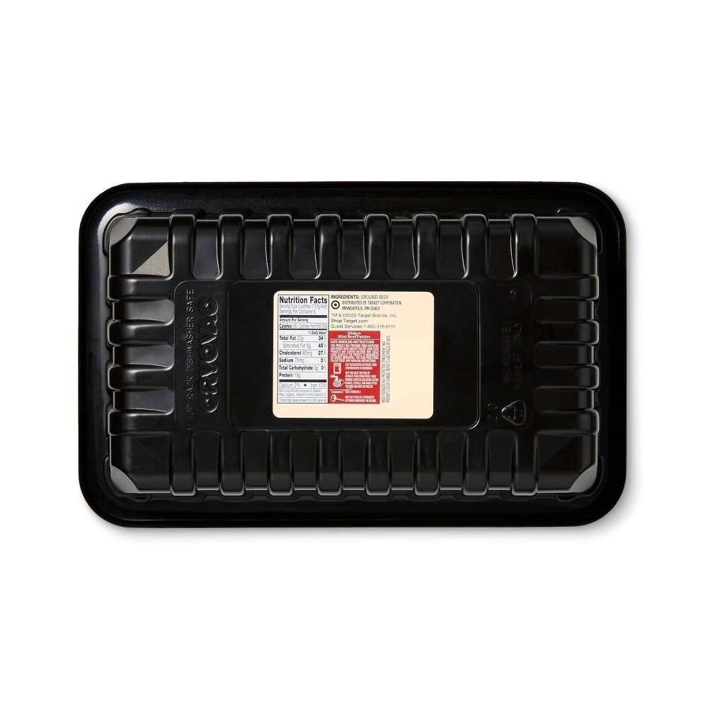 Mini Ground Beef Slider Patties Good & Gather 24 oz Shipt