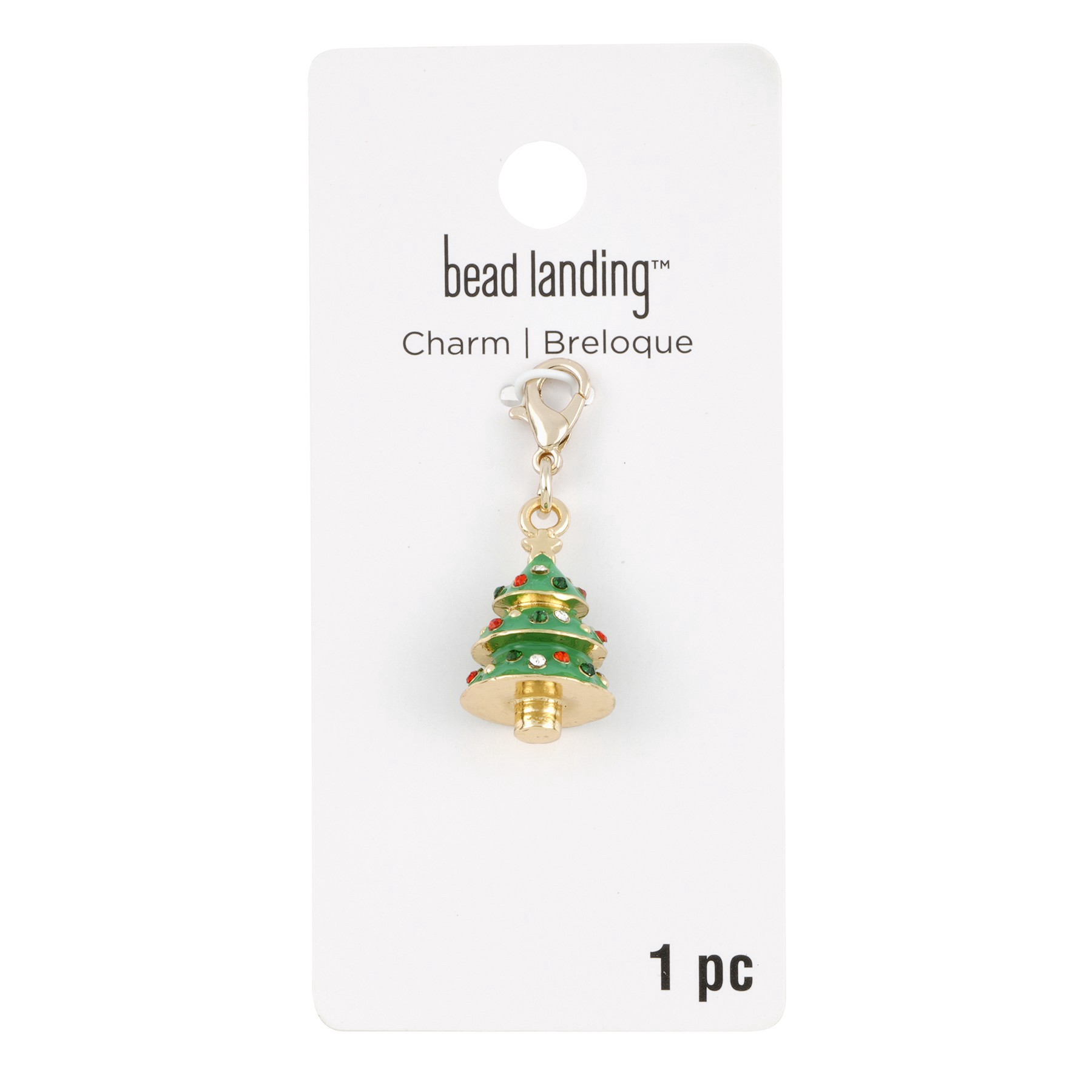 slide 2 of 3, Christmas Tree Charm By Bead Landing, 13 mm charm length