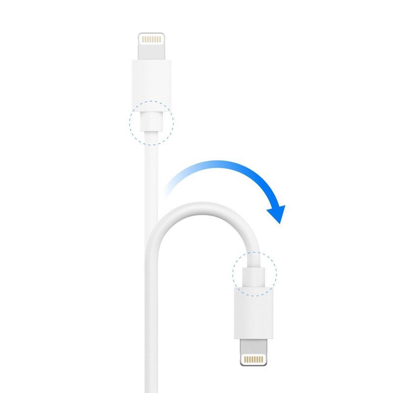 slide 4 of 9, Just Wireless 6' TPU Lightning to USB-A Cable - White, 1 ct