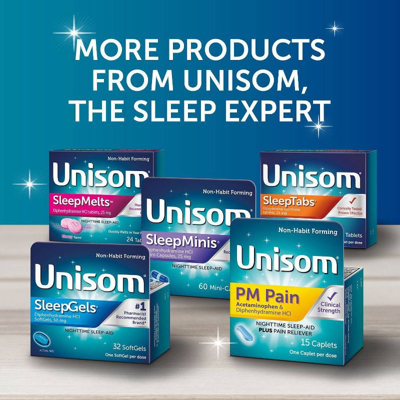 slide 7 of 8, Unisom SleepTabs Nighttime Sleep-Aid Tablets - Doxylamine Succinate - 80ct, 80 ct