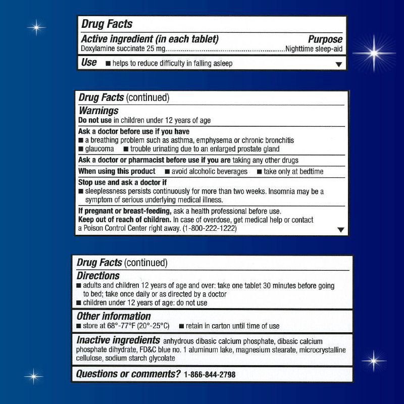 slide 8 of 8, Unisom SleepTabs Nighttime Sleep-Aid Tablets - Doxylamine Succinate - 80ct, 80 ct