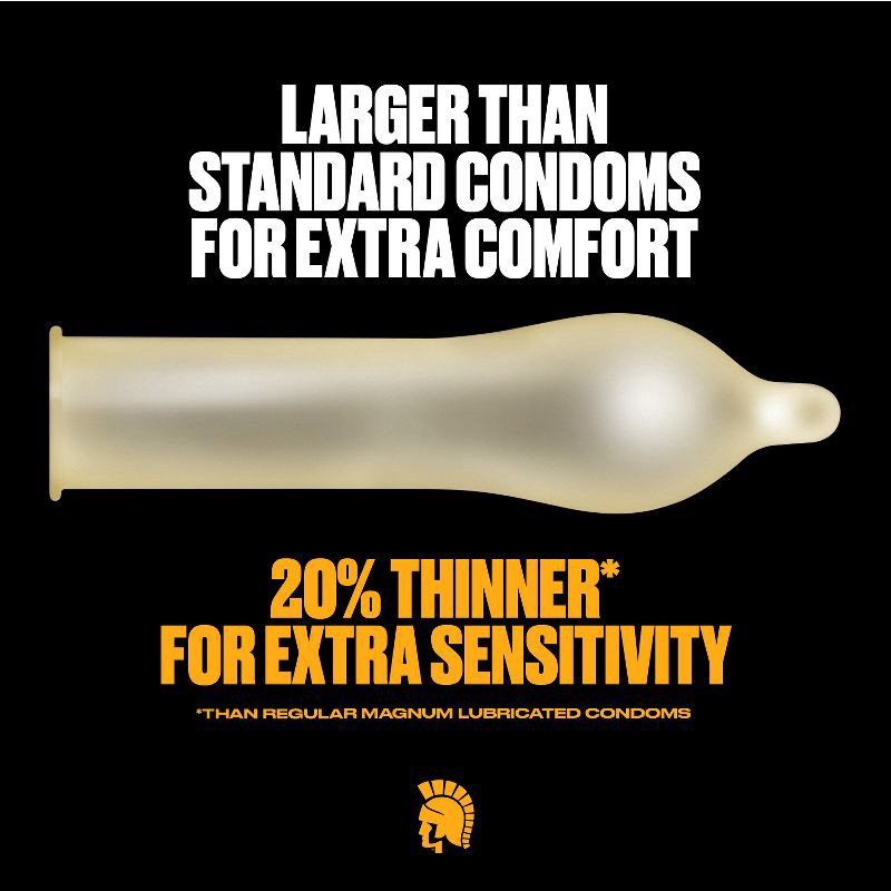 slide 3 of 9, Trojan Magnum Bareskin Large Size Lubricated Latex Condoms - 10ct, 10 ct