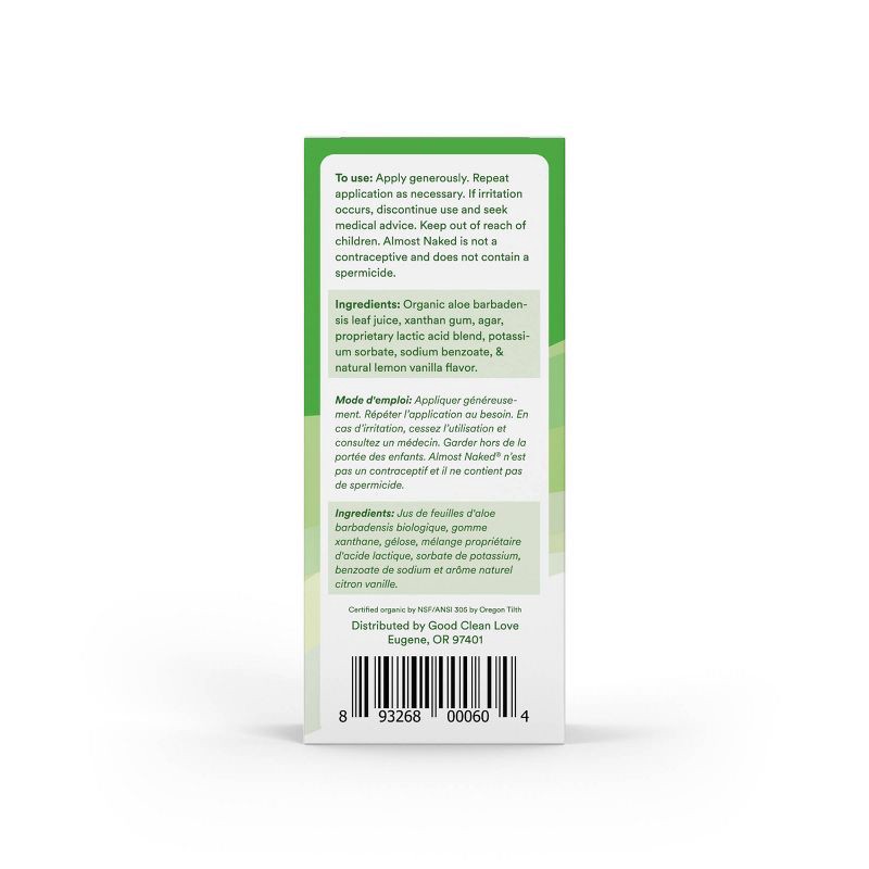 slide 2 of 8, Good Clean Love 95% Organic Almost Naked Personal Lube - 4 fl oz, 4 fl oz
