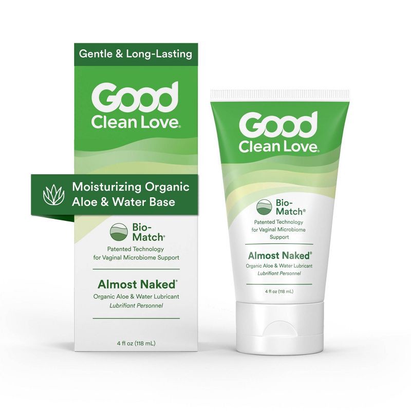 slide 1 of 8, Good Clean Love 95% Organic Almost Naked Personal Lube - 4 fl oz, 4 fl oz