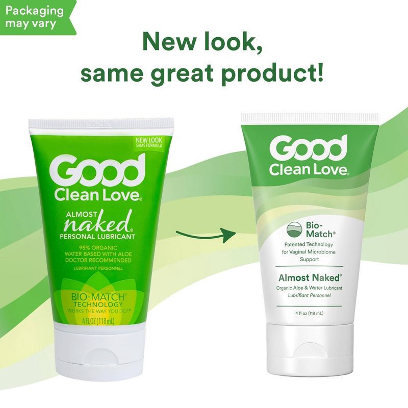 slide 6 of 8, Good Clean Love 95% Organic Almost Naked Personal Lube - 4 fl oz, 4 fl oz